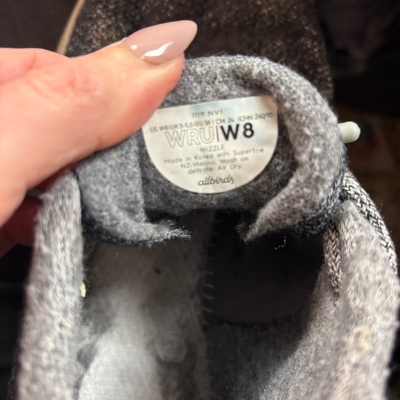 ALLBIRD Women’s Wool Runner-Up Mizzles Grey Shoe  size: 8 - Picture 10 of 10